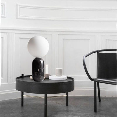 E27 White Black Marble Base Table Lamp 3000k To 6500K For Home Hotel