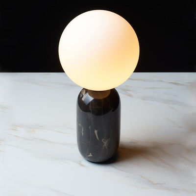 E27 White Black Marble Base Table Lamp 3000k To 6500K For Home Hotel
