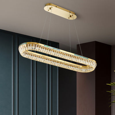 3000K To 6500K Three Ring Crystal Commercial Chandelier LED Source K9 Crystal