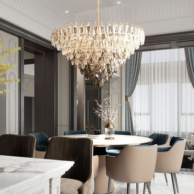 Smoky Diamond Shaped Crystal Chandelier Ceiling Light E14 High Brightness