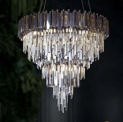 Modern Contemporary Customized Pendant Lamp Chrome And Crystal Chandelier AC240V