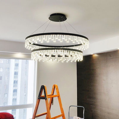 Round Ring Adjustable Multi Light Chandelier For Foyer Decoration