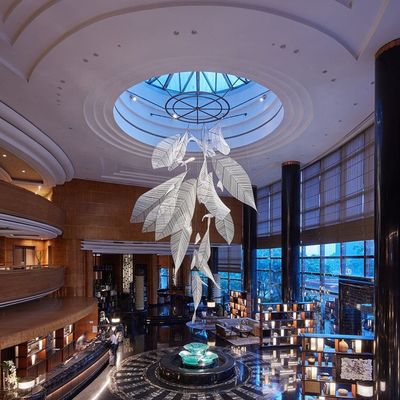 Luxury Contemporary Custom Chandeliers Crystal Palm Leaf Chandelier