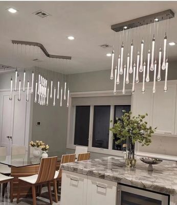 Electroplated Mirror American Water Drop Crystal Chandelier For High Ceilings