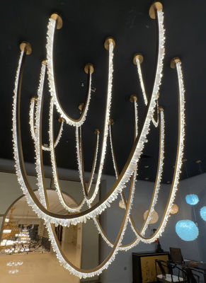 Luxury Lighting High-End Lobby Crystal Chandelier Pscale Commercial Spaces