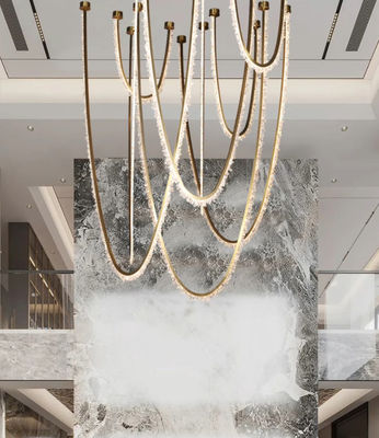 Luxury Lighting High-End Lobby Crystal Chandelier Pscale Commercial Spaces