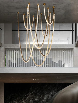 Luxury Lighting High-End Lobby Crystal Chandelier Pscale Commercial Spaces