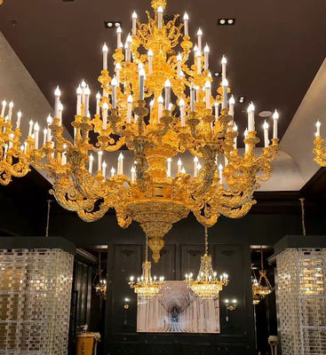 Hotels Luxury Golden Extra Large Chandeliers For High Ceilings