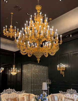 Hotels Luxury Golden Extra Large Chandeliers For High Ceilings