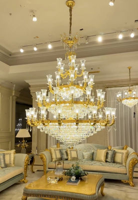 OEM ODM Luxury Large Contemporary Foyer Chandeliers With High Grade Crystal