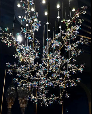 Custom Chandeliers Colored Crystal Chandelier Art And Light And Shadow Expression