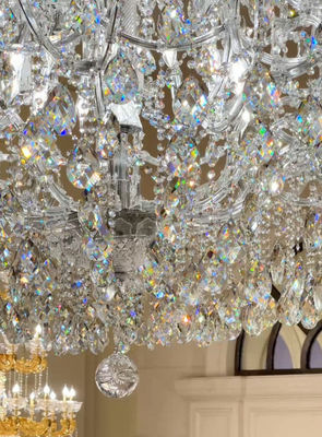 Realistic Transparent Large Chandeliers For Two Story Foyers Europe And America