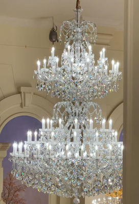 Realistic Transparent Large Chandeliers For Two Story Foyers Europe And America