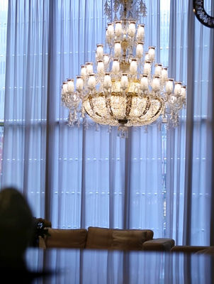 High Ceilinged Modern Large Crystal Chandelier