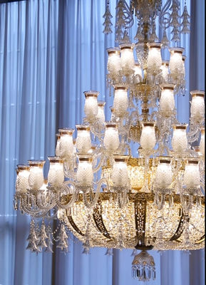 High Ceilinged Modern Large Crystal Chandelier