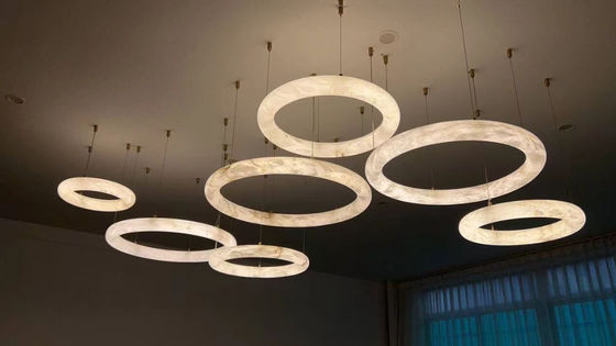 Best Price Denmark Modern Creative Minimalist Living Room Hotel Villa Decoration Round Marble Pendant Light Ceiling Lamp