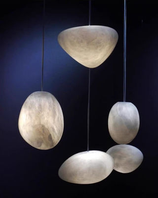Combination Irregular  Customized Moden Alabaster Decorative Chandelier To Family Hotel Cofeshop Linear Art Chandelier