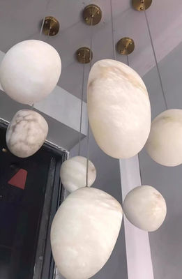 Combination Irregular  Customized Moden Alabaster Decorative Chandelier To Family Hotel Cofeshop Linear Art Chandelier