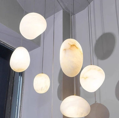 Combination Irregular  Customized Moden Alabaster Decorative Chandelier To Family Hotel Cofeshop Linear Art Chandelier