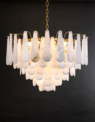Modern Minimalist Alabaster Chandelier Living Room Chandeliers Light Luxury Villa Dining Room Bedroom Decorative Pendant Lamp