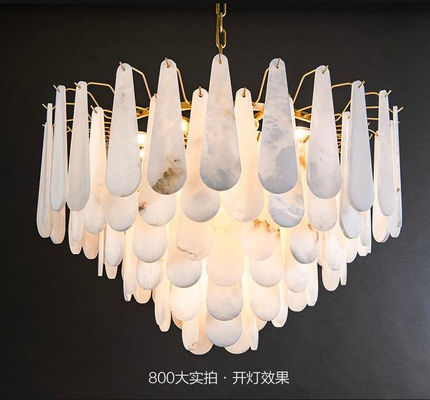 Modern Minimalist Alabaster Chandelier Living Room Chandeliers Light Luxury Villa Dining Room Bedroom Decorative Pendant Lamp