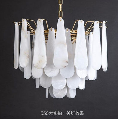 Modern Minimalist Alabaster Chandelier Living Room Chandeliers Light Luxury Villa Dining Room Bedroom Decorative Pendant Lamp