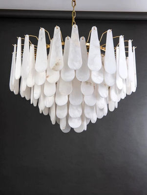 Modern Minimalist Alabaster Chandelier Living Room Chandeliers Light Luxury Villa Dining Room Bedroom Decorative Pendant Lamp