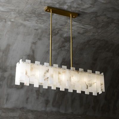 Modern Dining Room Modern Pendant Lighting Led Lights Venus Alabaster Linear Chandelier