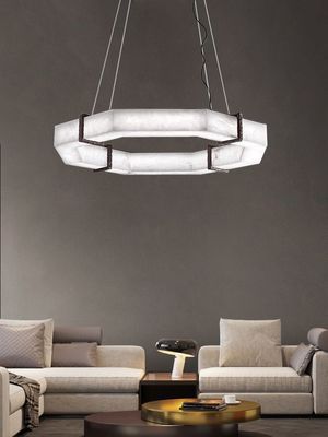 Spanish Marble Spectacular Alabaster Chandelier Large Alabaster Infinity Chandelier Marble Pendant Lighting Home Decor