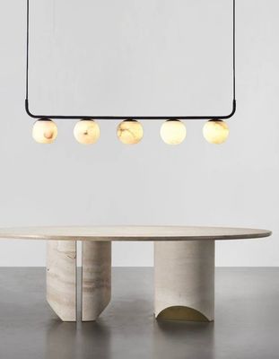 Wholesale Iron Modern Restaurant Pendant Lamp For Bedroom Bedside Dinning Room Luxury Alabaster Marble Ball Pendant Light