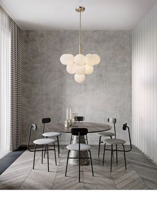 Luxury Home Decoration Alabaster Ball Modern Nordic Copper Chandelier Pendant Lights For Living Room Restaurant