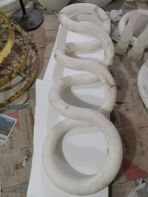Modern Figure Eight Shape Design Living Room Kitchen Island Spanish Natural Alabaster Chandelier Pendant Lights