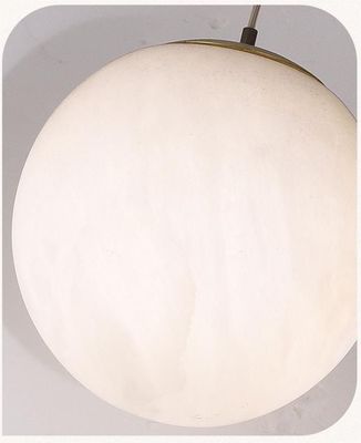 Light Luxury Simple Villa Dining Room Clothing Store Alabaster Lamp Round Balloon Spherical Chandelier
