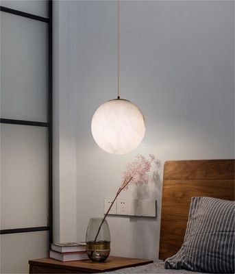 Light Luxury Simple Villa Dining Room Clothing Store Alabaster Lamp Round Balloon Spherical Chandelier