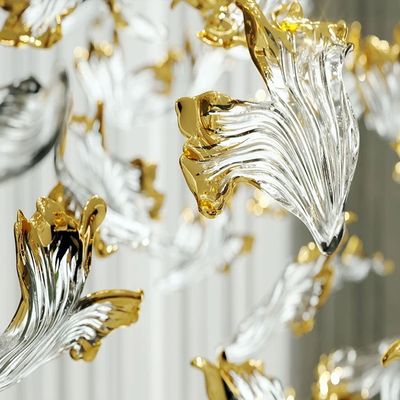 Indoor Decoration Chandelier Hotel Villa Staircase Glass LED Pendant Light