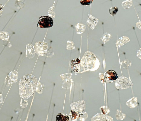 Nordic Style Modern Indoor Decoration Light Villa Mall Staircase Handmade Art Glass Chandelier Customize