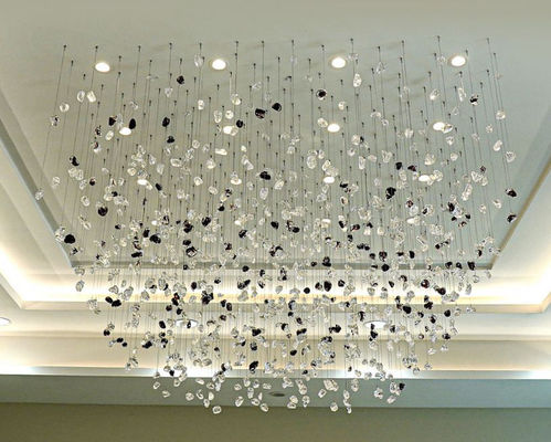 Nordic Style Modern Indoor Decoration Light Villa Mall Staircase Handmade Art Glass Chandelier Customize