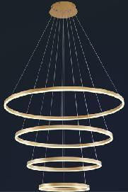 Four Ring Hanging Home Decoration Led Chandelier Ring Acrylic Luxury Ceiling Ring Chandelier