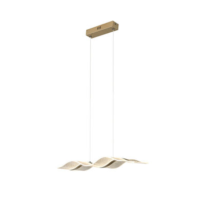 Nordic Chandelier Modern Luxury Large Long Strip Wave Shape Acrylic Lamp Bar Hotel Home Decorative Chandelier Hanging Lamp