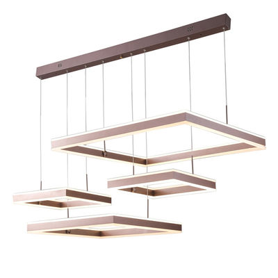 Modern Simple Square Geometric Art Creative Stainless Steel Chandelier