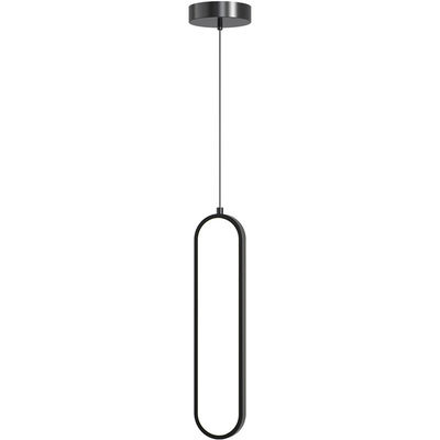 Modern Linear Black Gold Pendant Light Villa Duplex Living Room Bedroom Dining Home Decoration LED Chandelier