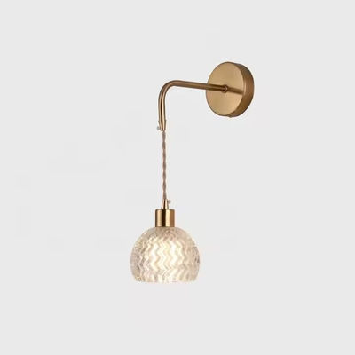 Minimalist Aluminum Acrylic Led Sconces Living Room Bedroom Bedside Modern Spherical Sconces