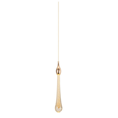 Raindrop Golden Single Head Small Chandelier Luxury Copper Glass Led Hanging Lamp Nordic Simple Bedside Pendant Light