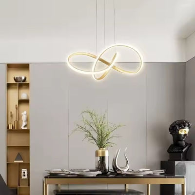 Dining room chandelier Nordic creative personality ring table led light modern simple art dining room front desk bar lamp
