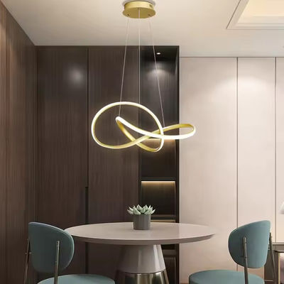 Dining room chandelier Nordic creative personality ring table led light modern simple art dining room front desk bar lamp