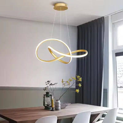 Dining room chandelier Nordic creative personality ring table led light modern simple art dining room front desk bar lamp