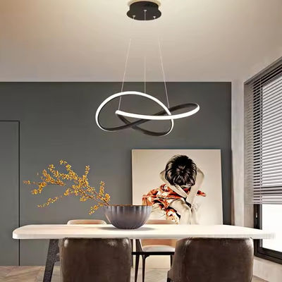 Dining room chandelier Nordic creative personality ring table led light modern simple art dining room front desk bar lamp