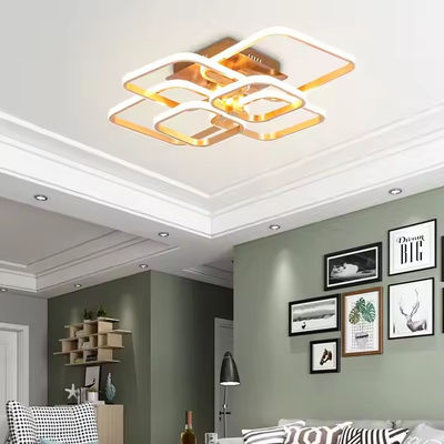 Remote Control Modern American Style Six Head Rectangular LED Study Acrylic Ceiling Light 2-