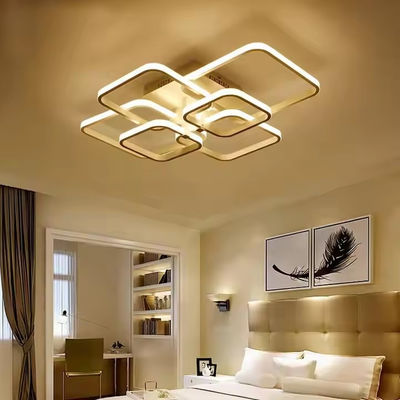 Remote Control Modern American Style Six Head Rectangular LED Study Acrylic Ceiling Light 2-