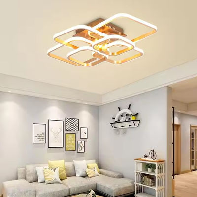 Remote Control Modern American Style Six Head Rectangular LED Study Acrylic Ceiling Light 2-